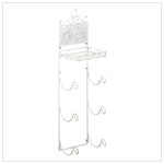 FLORAL TILED TOWEL RACK