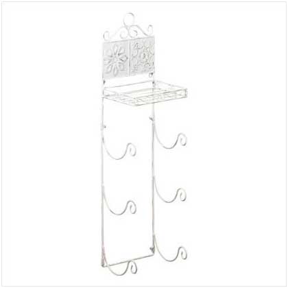 FLORAL TILED TOWEL RACK