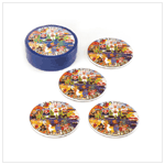 4 PC HAPPY EVERYTHING COASTERS