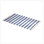 BLUE STRIPED SHUTTLE RUG