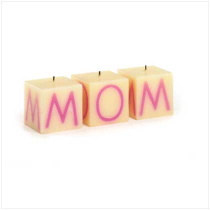 'MOM' CUBE CANDLE SET