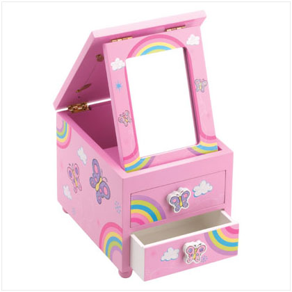 BUTTERFLY 2 DRAWER JEWELRY BOX