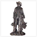 COWBOY WITH RIFLE & SADDLE