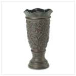 OLD WORLD ORNATE PEDESTAL VASE