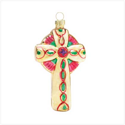 CROSS GLASS ORNAMENT