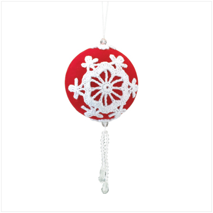 X-MAS BALL WITH BEADS ORNAMENT