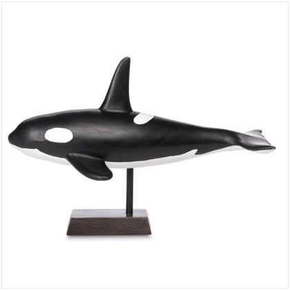 CERAMIC ORCA WHALE FIGURINE