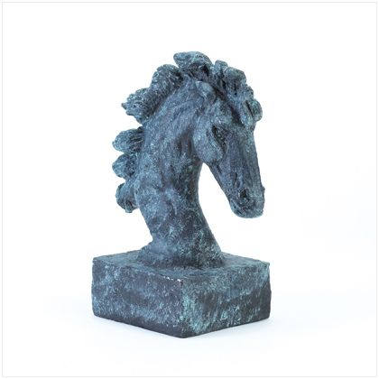 ALUMINUM HORSE ON BASE