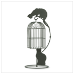 METAL CAT BIRDCAGE PLANTER
