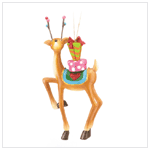 REINDEER WITH GIFT ORNAMENT