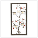 FRAMED METAL TREE CANDLEHOLDER