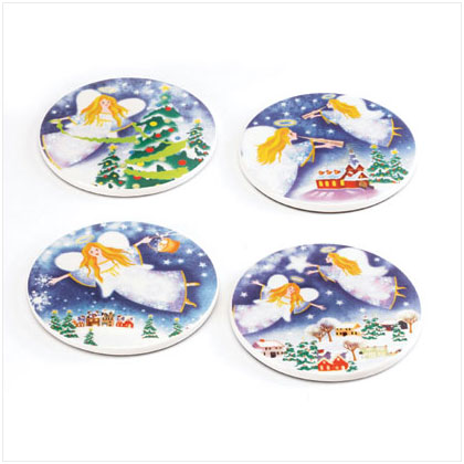 CHRISTMAS ANGEL COASTERS