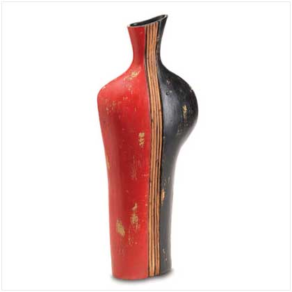 BLACK AND RED VASE