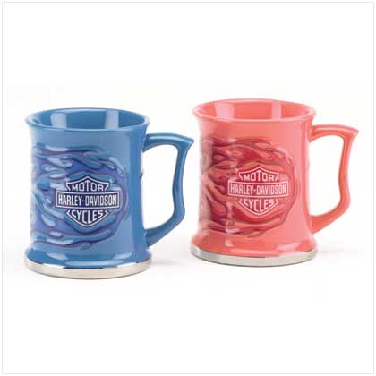 HARLEY FLAME LOGO MUG DUO