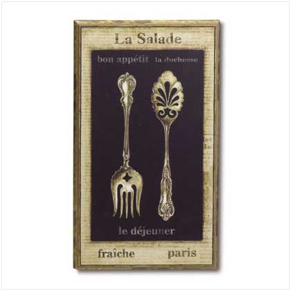 LA SALADE WALL PLAQUE-WOOD
