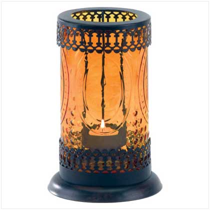 AMBER GLASS LANTERN