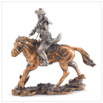 COWBOY ON HORSE FIGURINE