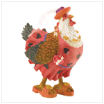 HAUTE-COUTURE HEN FIGURINE