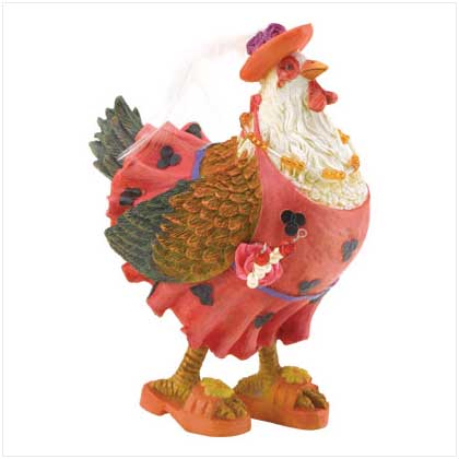 HAUTE-COUTURE HEN FIGURINE
