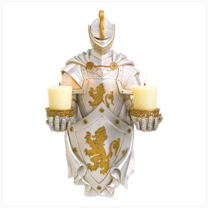MEDIEVAL KNIGHT CANDLEHOLDER