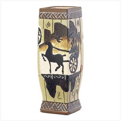 ASIAN GLYPH VASE