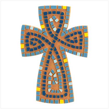 EARTHENWARE MOSAIC CROSS
