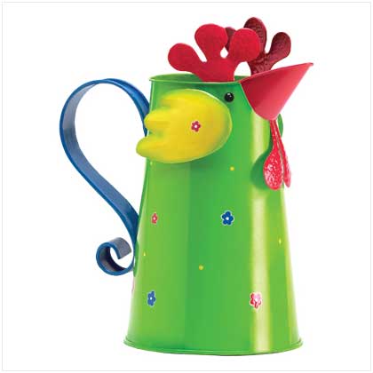 METAL CHICKEN PITCHER