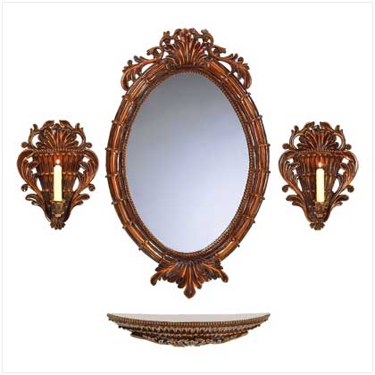 CARVED TUSCAN WALL DECOR ENSEM