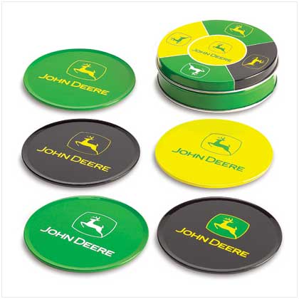 JOHN DEERE TIN COASTER SET
