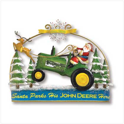 JOHN DEERE SANTA DOOR HANGER