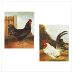 CANVAS ROOSTER PRINT SET