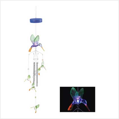 LIGHT-UP HUMMINGBIRD WINDCHIME