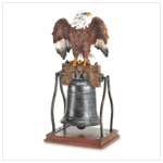 EAGLE ON BELL FIGURINE