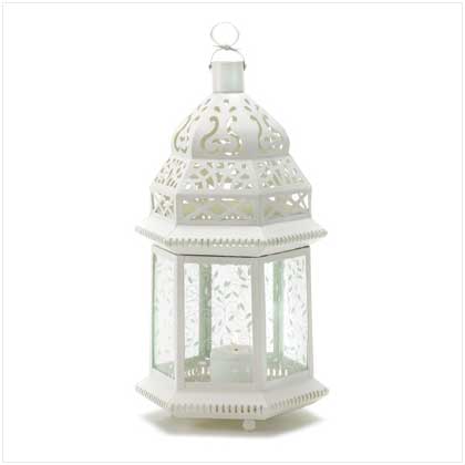 LARGE WHITE MOROCCAN LANTERN
