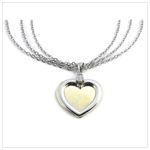 TWO-TONE HEART NECKLACE