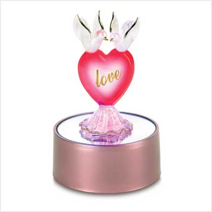 LOVE DOVES LIGHT-UP FIGURINE
