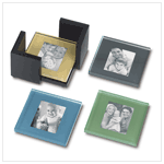GLASS PHOTO COASTER SET