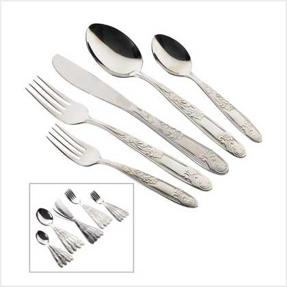 'GARDENIA' 20 PC FLATWARE