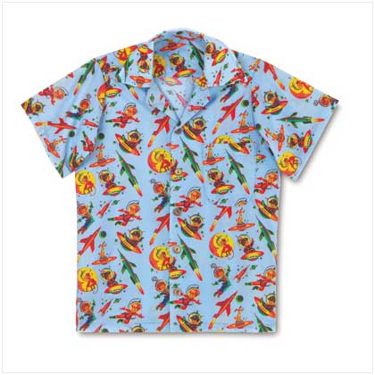 SPACE CADET BOY'S CAMP SHIRT L