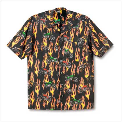 MOTORCYCLE MEN'S CAMP SHIRT XL