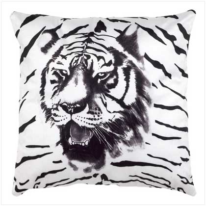 GHOST TIGER ACCENT PILLOW