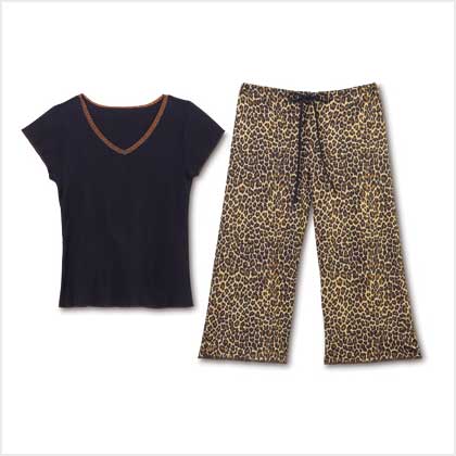 LEOPARD PRINT LOUNGEWEAR-SM