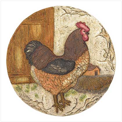 JAUNTY ROOSTER STEPPING STONE