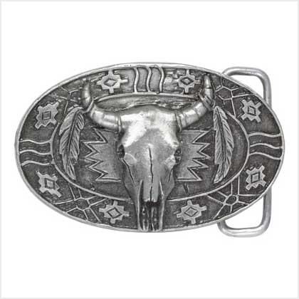 PEWTER SOUTHWESTERN BELT BUCKL