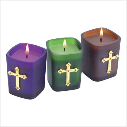 JEWELED CROSS VOTIVES