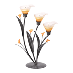 AMBER LILIES TEALIGHT HOLDER