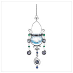 BLUE JEWELED CANDLEHOLDER