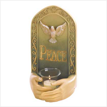 'PEACE' TEALIGHT HOLDER