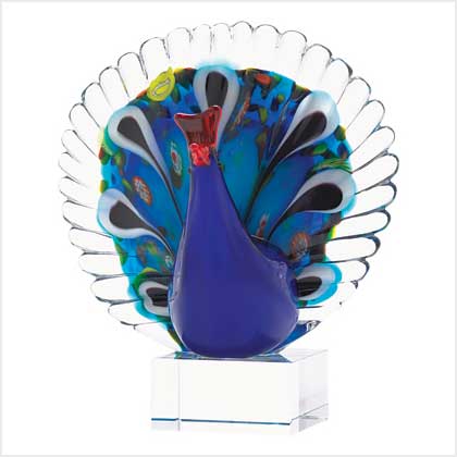ART-GLASS PEACOCK