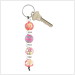 LOVE FLORAL KEYCHAIN